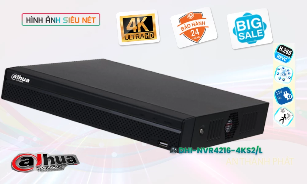 DHI-NVR4216-4KS2/L sắc nét Dahua