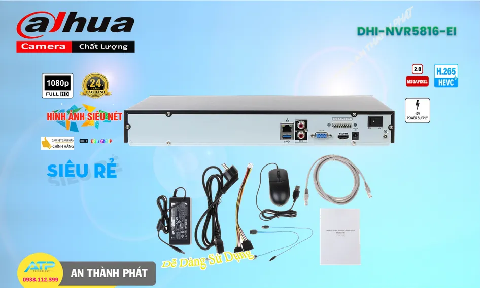 DHI-NVR5816-EI sắc nét Dahua