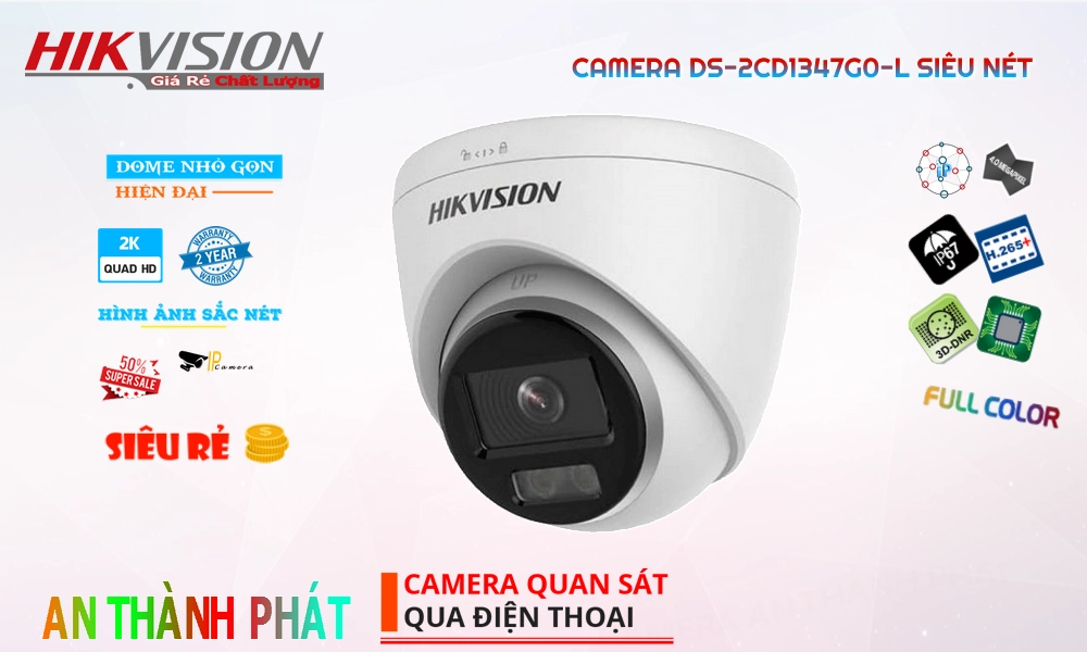 Camera IP Hikvision DS-2CD1347G0-L Mẫu Đẹp ✲ Camera IP Hikvision DS-2CD1347G0-L Mẫu Đẹp ✲