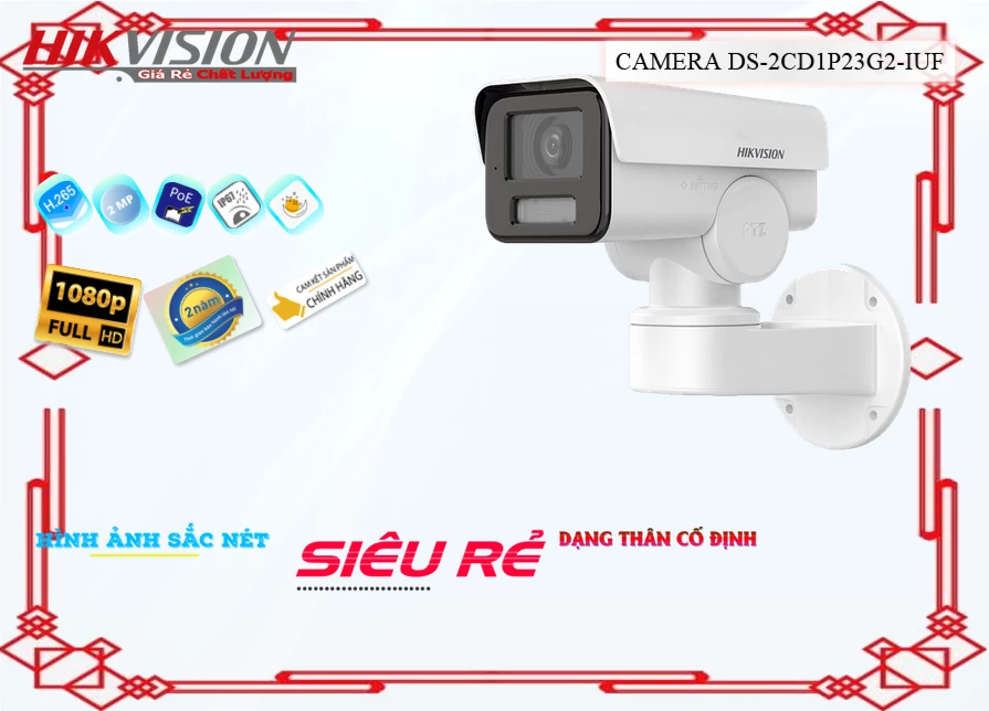 DS-2CD1P23G2-IUF sắc nét Hikvision DS-2CD1P23G2-IUF sắc nét Hikvision