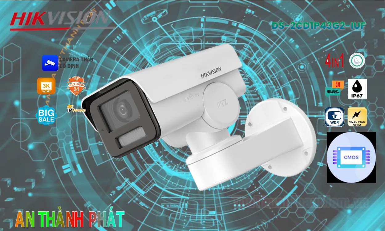 DS-2CD1P43G2-IUF sắc nét Hikvision
