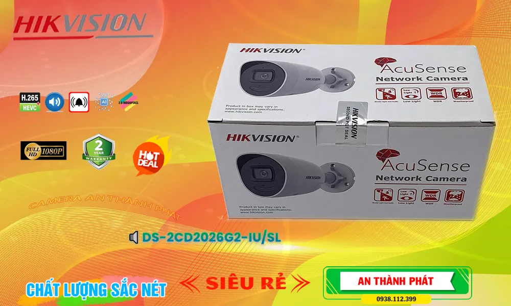DS-2CD2026G2-IU/SL sắc nét Hikvision DS-2CD2026G2-IU/SL sắc nét Hikvision