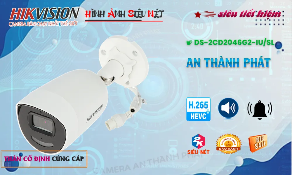 DS-2CD2046G2-IU/SL sắc nét Hikvision