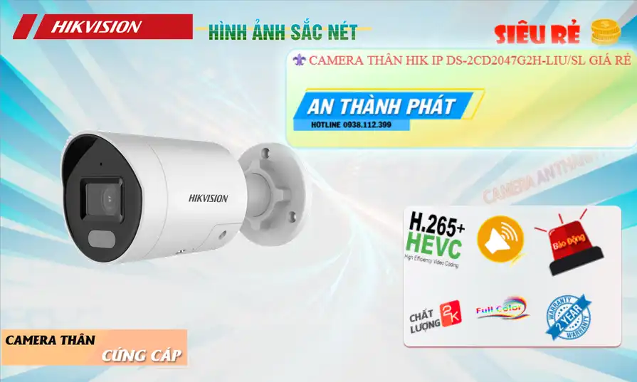 DS-2CD2047G2H-LIU/SL sắc nét Hikvision DS-2CD2047G2H-LIU/SL sắc nét Hikvision