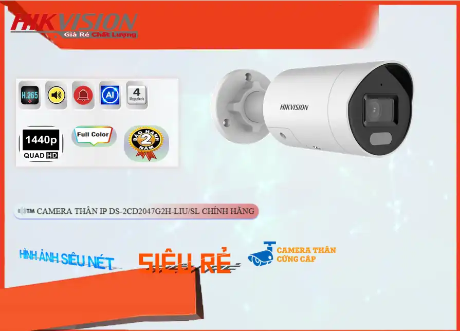 DS-2CD2047G2H-LIU/SL sắc nét Hikvision DS-2CD2047G2H-LIU/SL sắc nét Hikvision