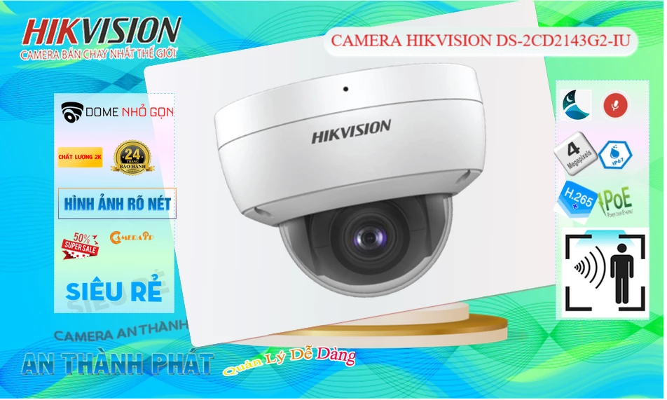 DS-2CD2143G2-IU sắc nét Hikvision DS-2CD2143G2-IU sắc nét Hikvision
