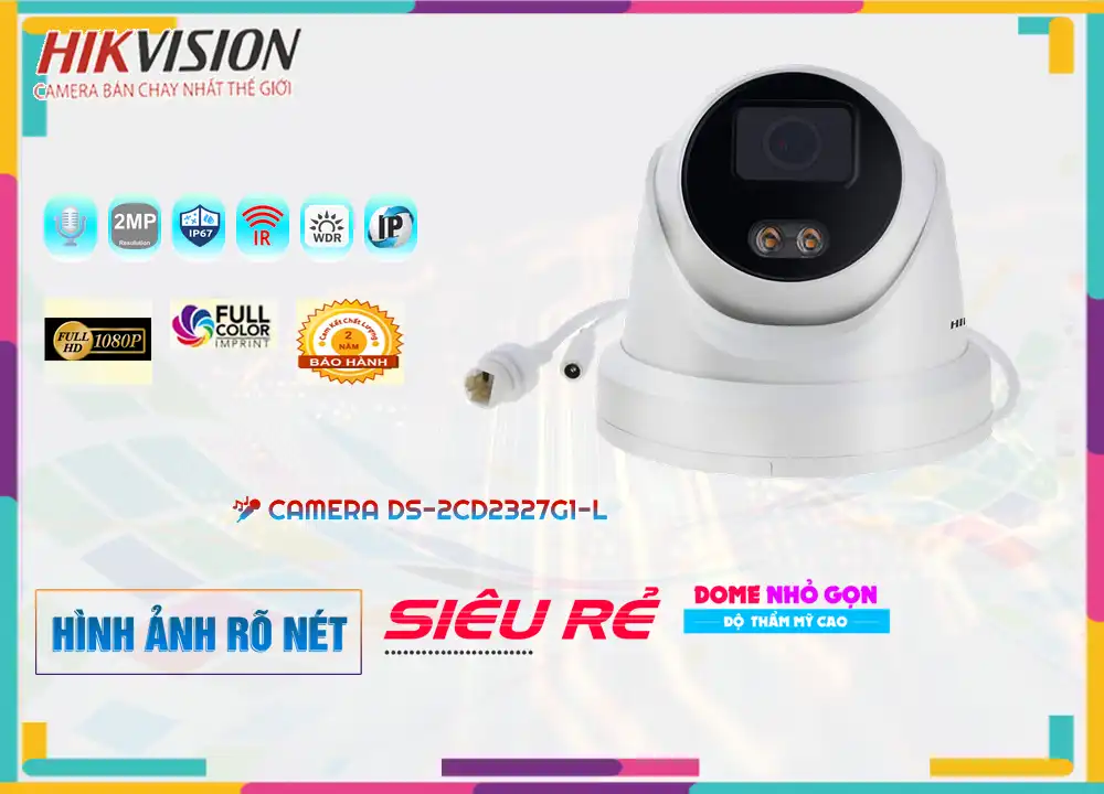 DS-2CD2327G1-L sắc nét Hikvision DS-2CD2327G1-L sắc nét Hikvision
