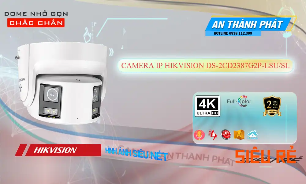 Camera Hikvision DS-2CD2387G2P-LSU/SL