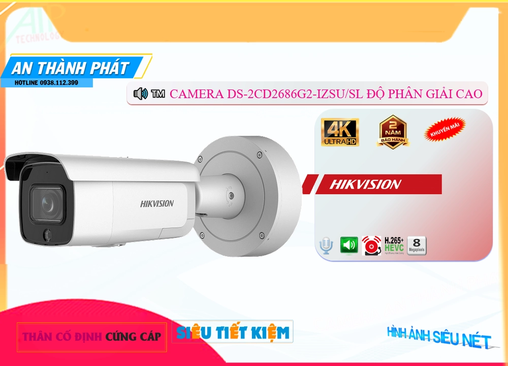 Camera DS-2CD2686G2-IZSU/SL Thân Kim loại,DS-2CD2686G2-IZSU/SL Tiết kiệm,DS-2CD2686G2-IZSU/SL Giá Thấp Nhất,Thông số DS-2CD2686G2-IZSU/SL Công Nghệ IP ,Bán rẻ DS-2CD2686G2-IZSU/SL,Giá DS-2CD2686G2-IZSU/SL 8.0 megapixel Ultra 4k ,phân phối ,DS-2CD2686G2-IZSU/SL Bán Sỉ,Giá Bán DS-2CD2686G2-IZSU/SL,Nơi bán DS-2CD2686G2-IZSU/SL,thông số DS-2CD2686G2-IZSU/SL,DS-2CD2686G2-IZSU/SL sale mạnh,DS-2CD2686G2-IZSU/SL Giá Hãng