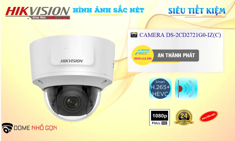 Camera Hikvision DS-2CD2721G0-IZ(C)
