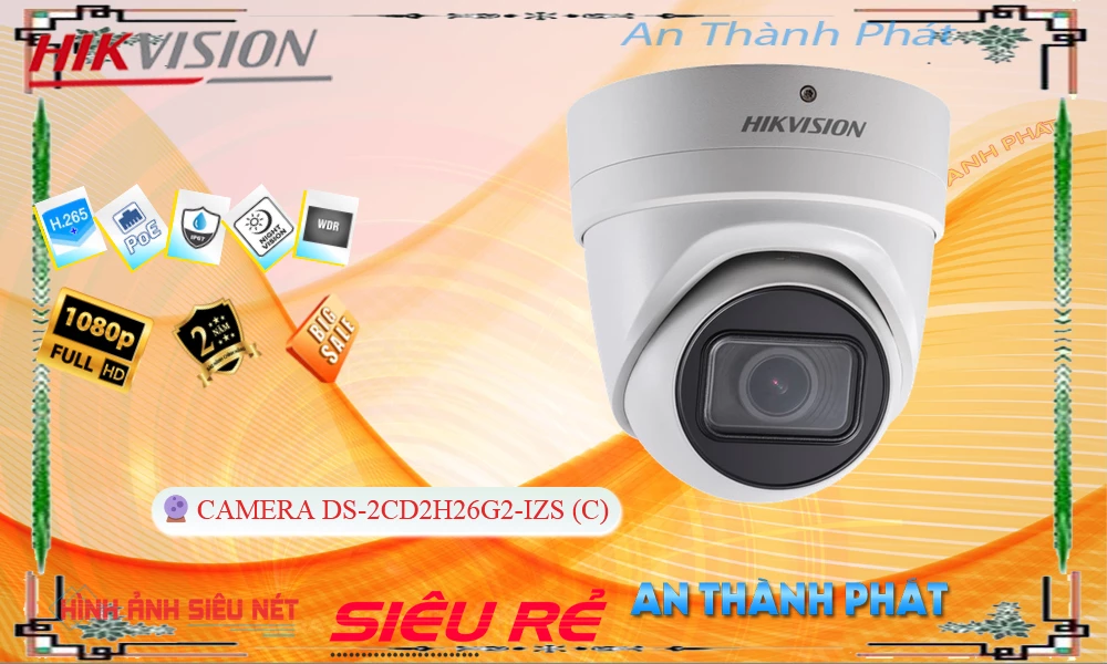 DS-2CD2H26G2-IZS(C) sắc nét Hikvision