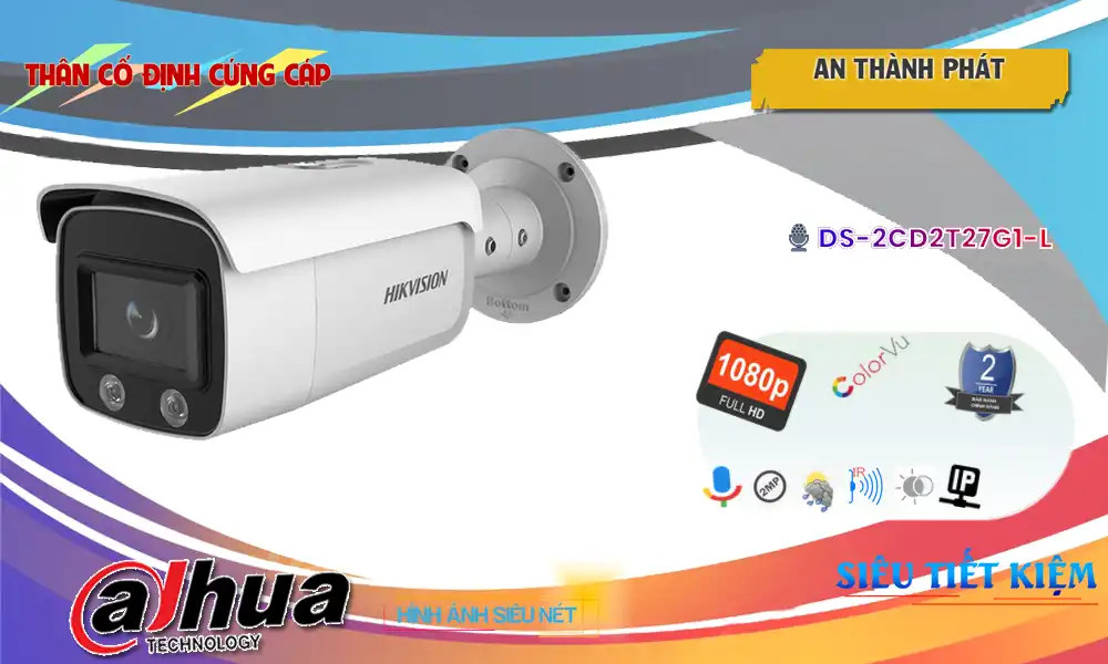 DS-2CD2T27G1-L sắc nét Hikvision