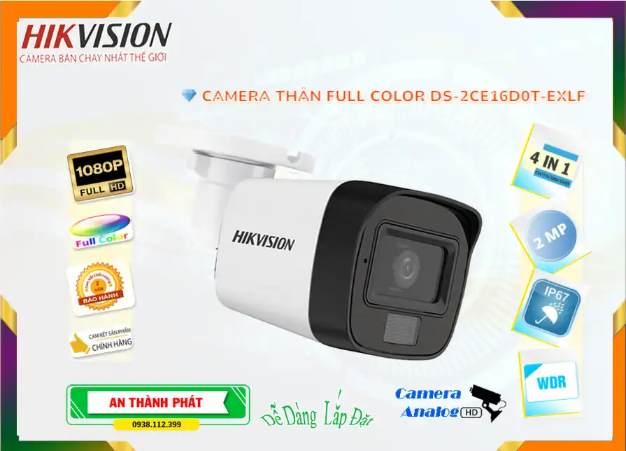 DS-2CE16D0T-EXLF sắc nét Hikvision DS-2CE16D0T-EXLF sắc nét Hikvision