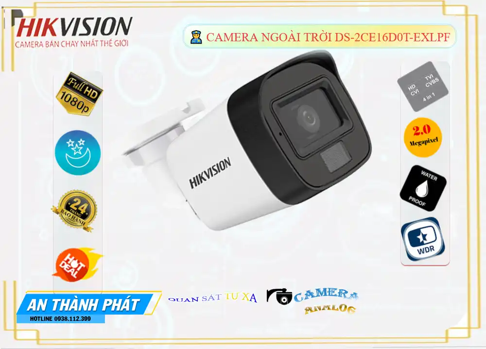 DS-2CE16D0T-EXLPF sắc nét Hikvision DS-2CE16D0T-EXLPF sắc nét Hikvision