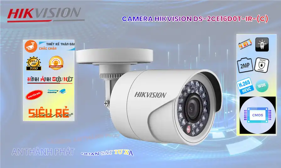 ➠  DS-2CE16D0T-IR(C) sắc nét Hikvision