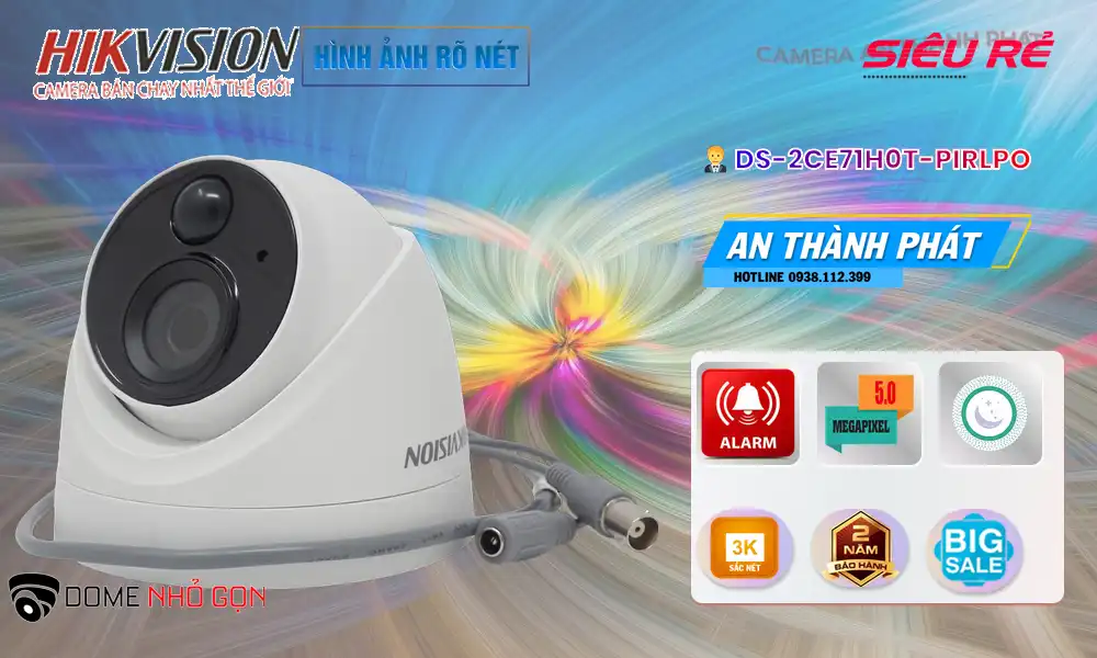 DS-2CE71H0T-PIRLPO sắc nét Hikvision