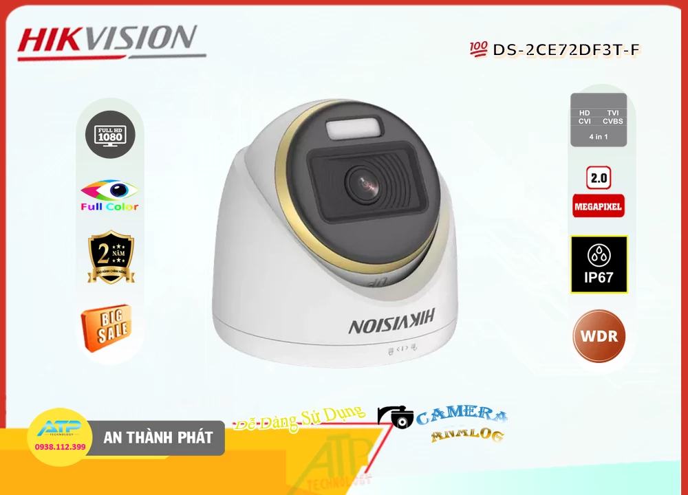 DS-2CE72DF3T-F sắc nét Hikvision DS-2CE72DF3T-F sắc nét Hikvision