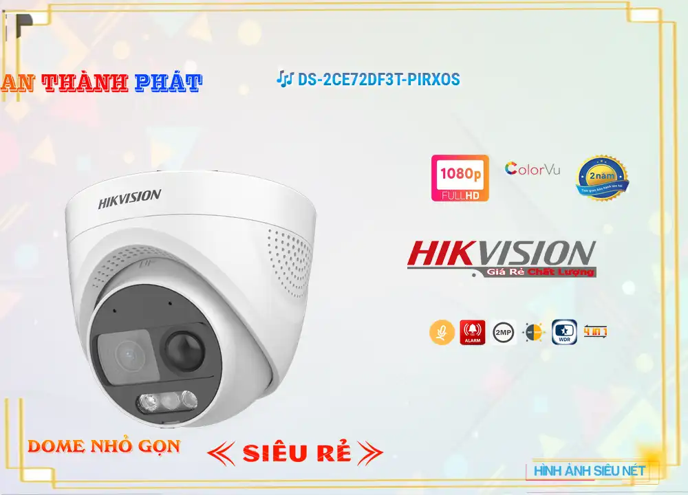 DS-2CE72DF3T-PIRXOS sắc nét Hikvision DS-2CE72DF3T-PIRXOS sắc nét Hikvision