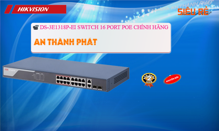 DS-3E1318P-EI  Switch chia mạng   Hikvision