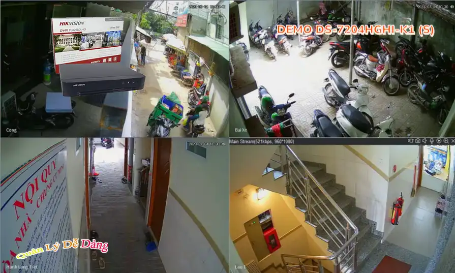 DS-7204HGHI-K1(S) sắc nét Hikvision