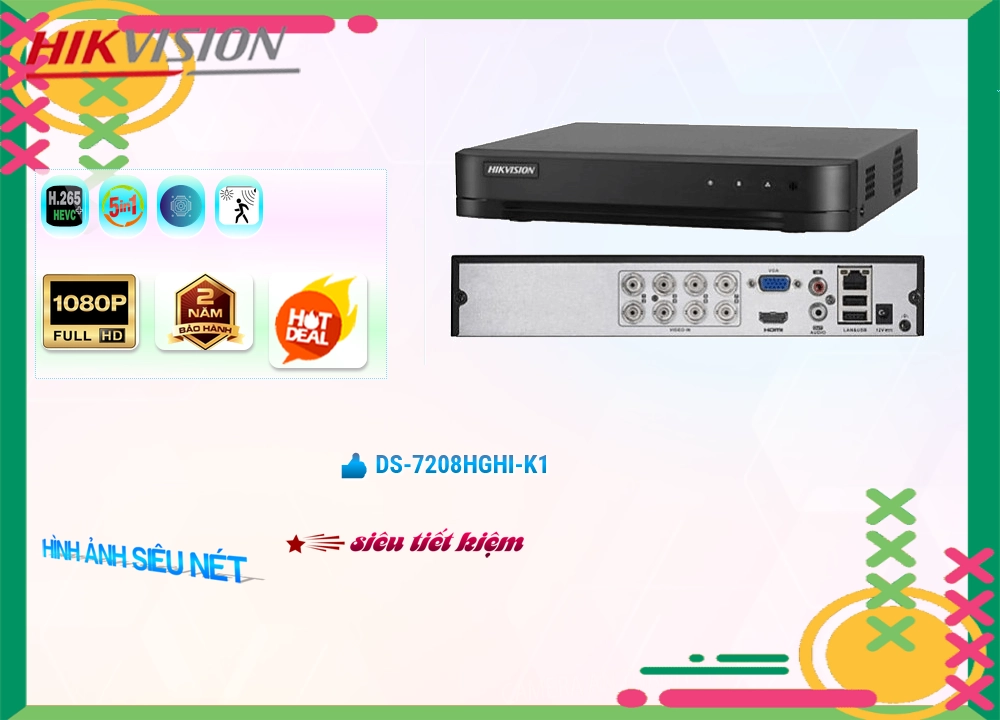Đầu Ghi Camera Hikvision DS-7208HGHI-K1 Mẫu Đẹp Đầu Ghi Camera Hikvision DS-7208HGHI-K1 Mẫu Đẹp