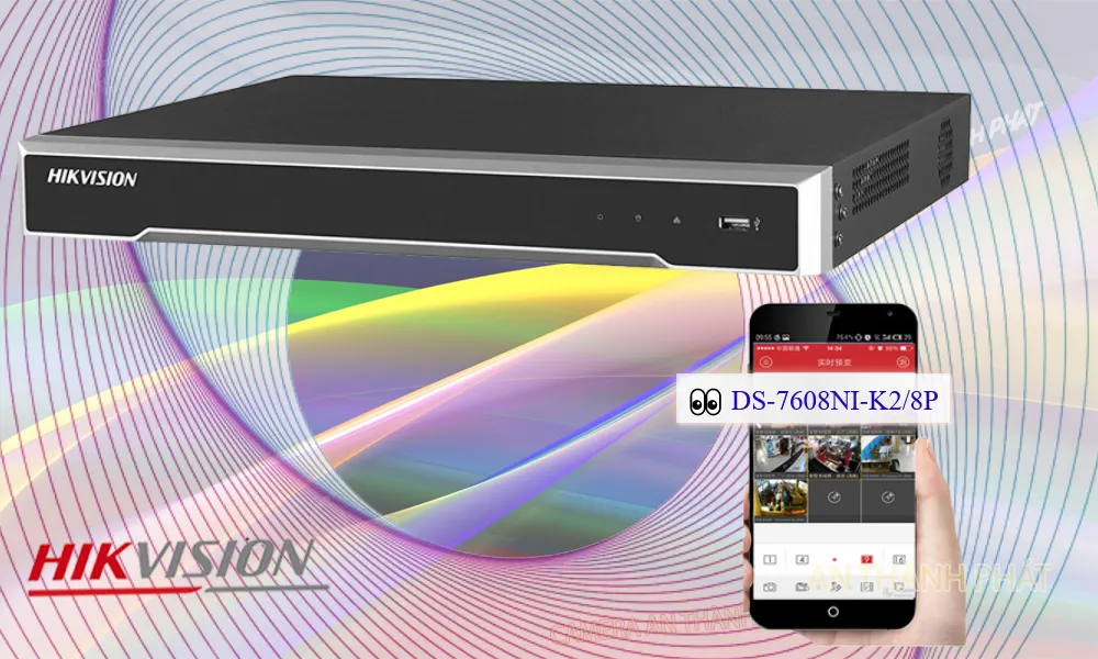 ➠  DS-7608NI-K2/8P sắc nét Hikvision