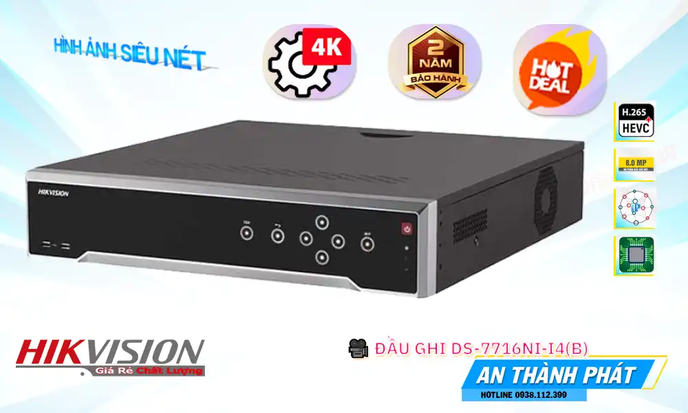 DS-7732NI-K4/16P sắc nét Hikvision DS-7732NI-K4/16P sắc nét Hikvision