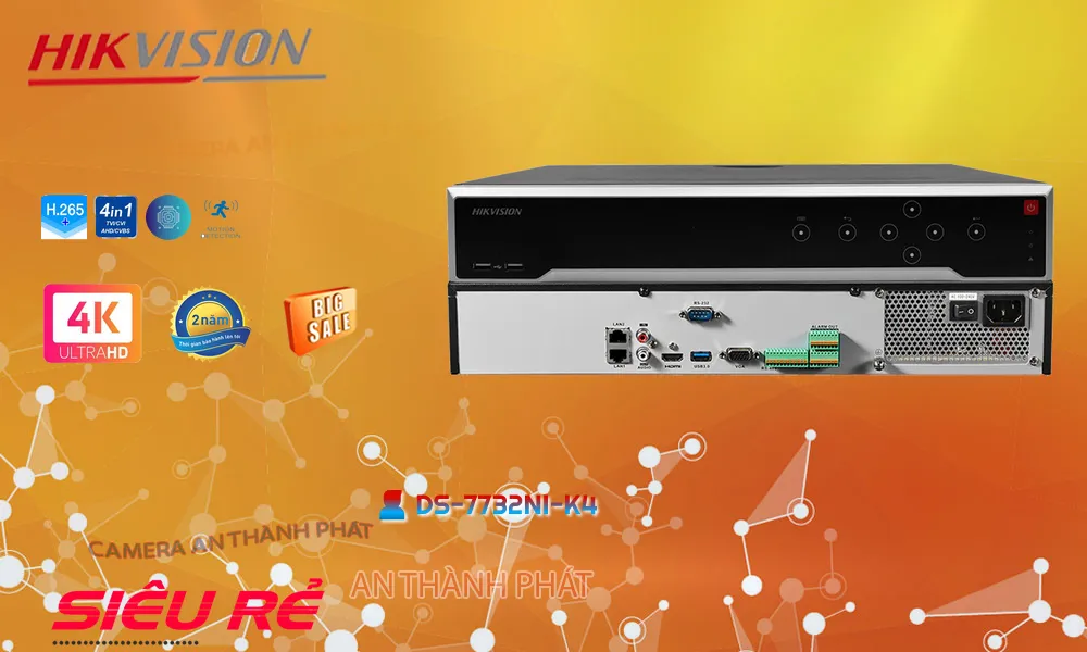 DS-7732NI-K4 sắc nét Hikvision DS-7732NI-K4 sắc nét Hikvision