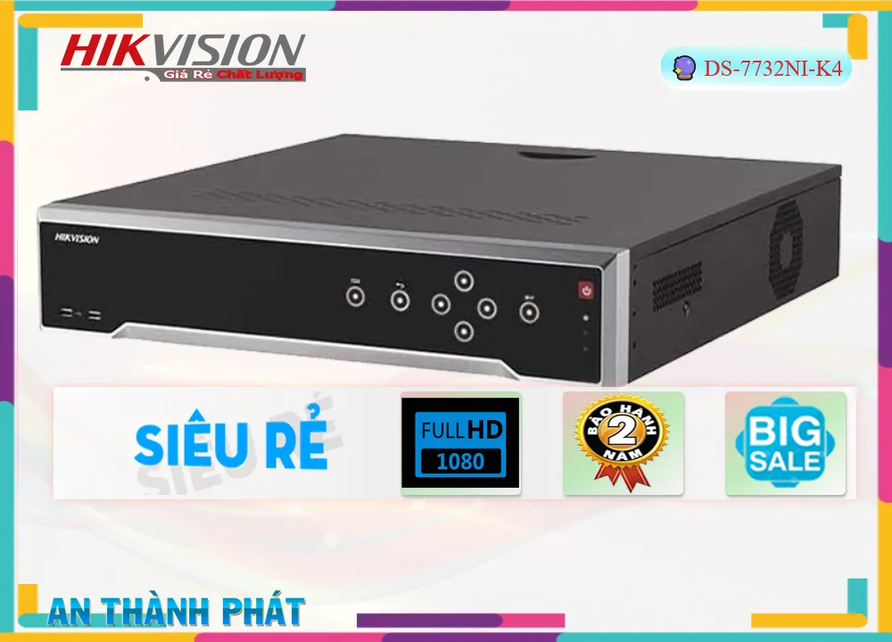 DS-7732NI-K4 sắc nét Hikvision DS-7732NI-K4 sắc nét Hikvision