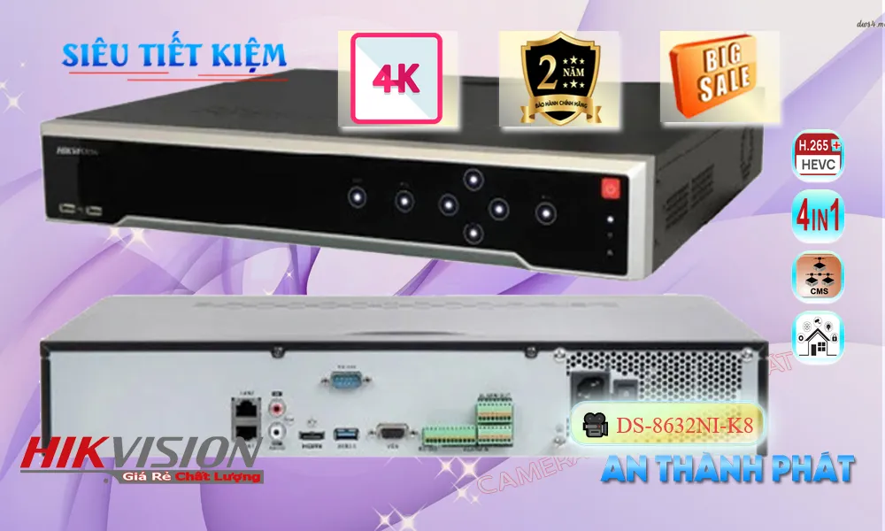 DS-8632NI-K8 sắc nét Hikvision DS-8632NI-K8 sắc nét Hikvision
