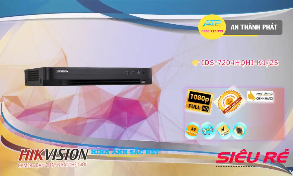 IDS-7204HQHI-K1/2S sắc nét Hikvision