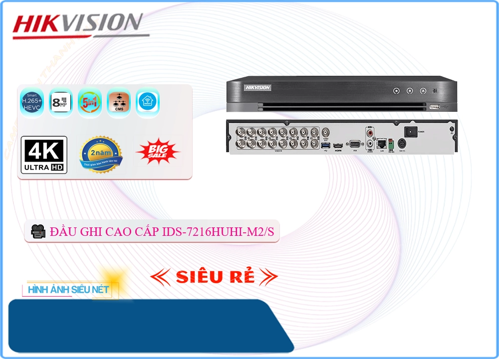 IDS-7216HUHI-M2/S Đầu ghi Camera Hikvision Giá rẻ IDS-7216HUHI-M2/S Đầu ghi Camera Hikvision Giá rẻ