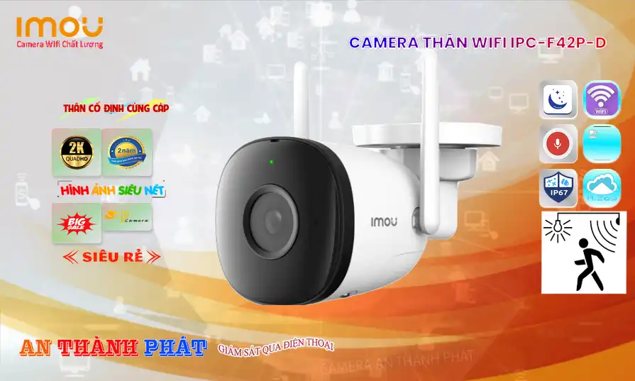 ➠  IPC-F42P-D sắc nét Wifi Imou