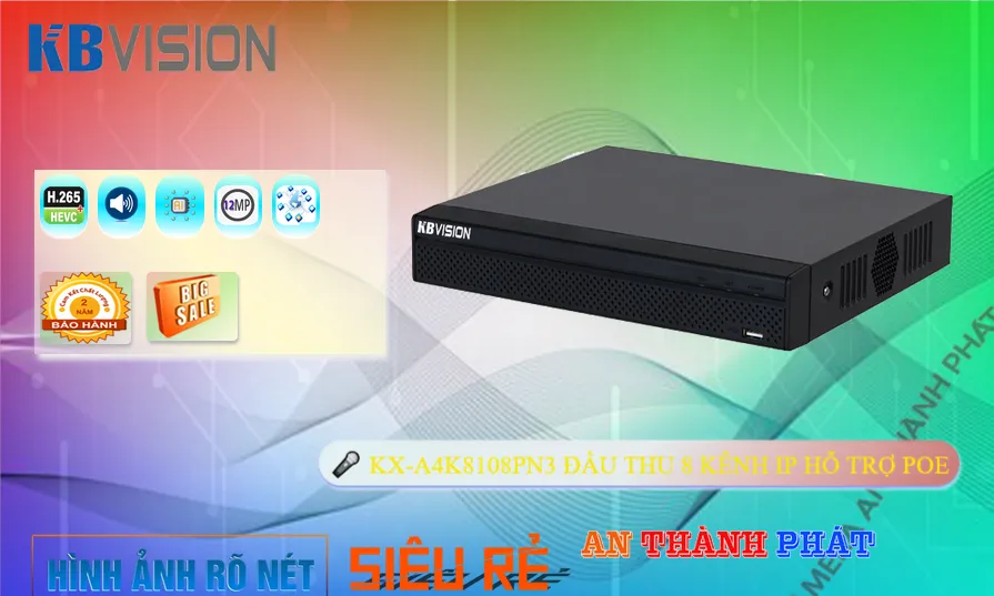 Đầu Ghi KBvision Thiết kế Đẹp KX-A4K8108PN3 Đầu Ghi KBvision Thiết kế Đẹp KX-A4K8108PN3