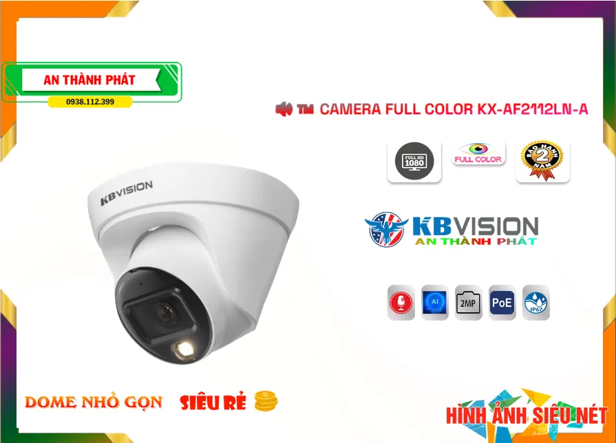 Camera Cấp Nguồ Qua Dây Mạng kết hợp khả năng Thuật toán AI deep learning phân biệt người & phương tiện KBvision KX-AF2112LN-A Mẫu Đẹp Camera Cấp Nguồ Qua Dây Mạng kết hợp khả năng Thuật toán AI deep learning phân biệt người & phương tiện KBvision KX-AF2112LN-A Mẫu Đẹp