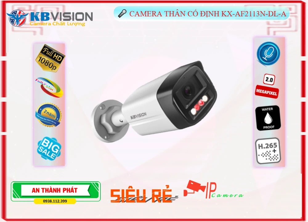 Camera IP POE Công nghệ nỗi bật Phân biệt người và động vật KX-AF2113N-DL-A KBvision Với giá cạnh tranh Camera IP POE Công nghệ nỗi bật Phân biệt người và động vật KX-AF2113N-DL-A KBvision Với giá cạnh tranh