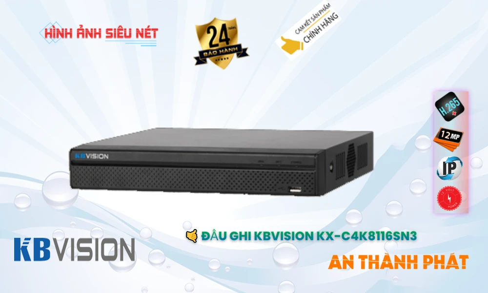 Đầu Ghi Camera KX-C4K8116SN3 KBvision Thiết kế Đẹp Đầu Ghi Camera KX-C4K8116SN3 KBvision Thiết kế Đẹp