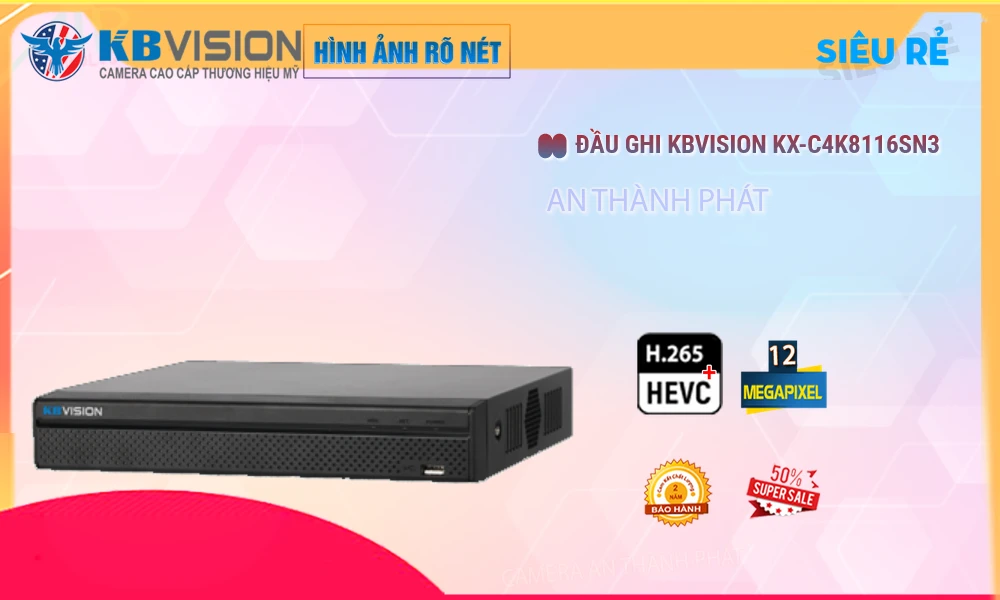 Đầu Ghi Camera KX-C4K8116SN3 KBvision Thiết kế Đẹp Đầu Ghi Camera KX-C4K8116SN3 KBvision Thiết kế Đẹp