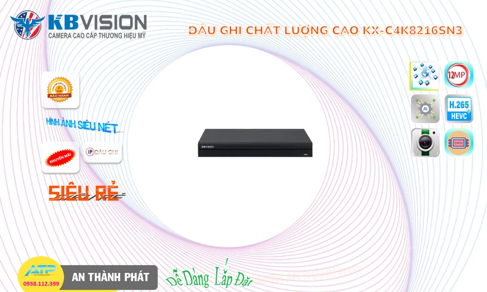 KX-C4K8216SN3 Đầu ghi Camera KBvision KX-C4K8216SN3 Đầu ghi Camera KBvision