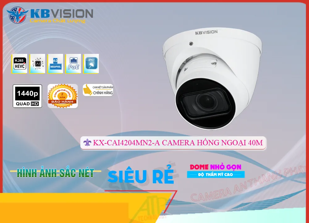 KX-CAi4204MN2-A sắc nét KBvision KX-CAi4204MN2-A sắc nét KBvision