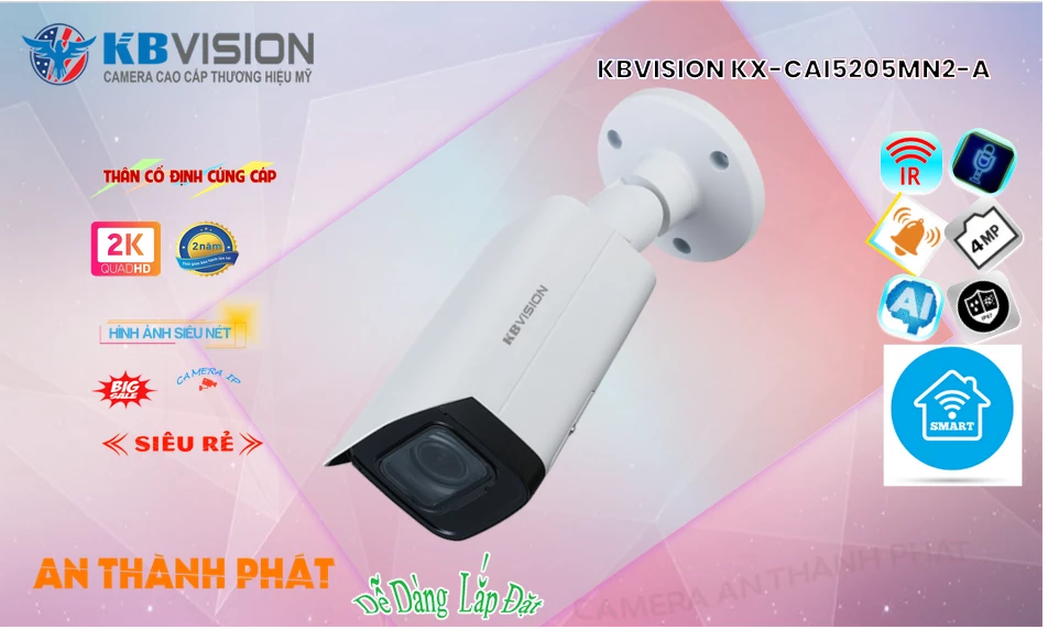 KX-CAi5205MN2-A sắc nét KBvision KX-CAi5205MN2-A sắc nét KBvision