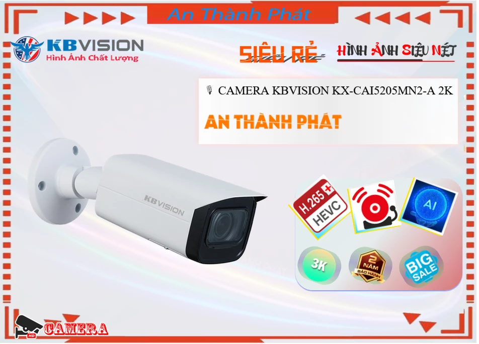 KX-CAi5205MN2-A sắc nét KBvision KX-CAi5205MN2-A sắc nét KBvision