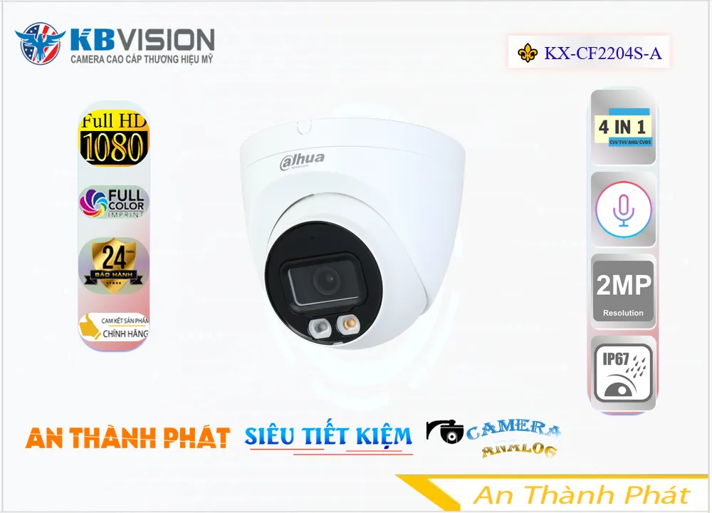 KX-CF2204S-A sắc nét KBvision KX-CF2204S-A sắc nét KBvision