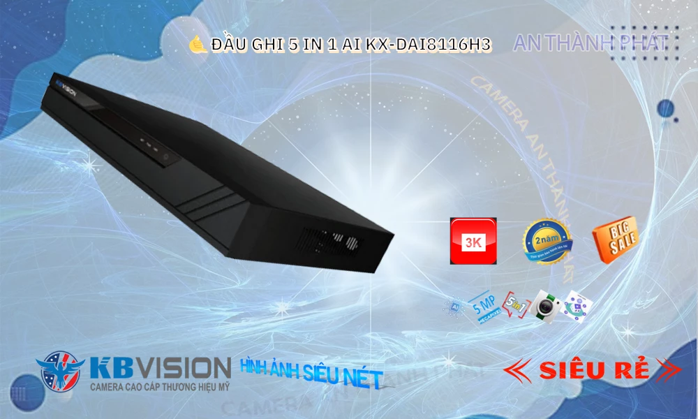 KX-DAi8116H3 sắc nét KBvision KX-DAi8116H3 sắc nét KBvision