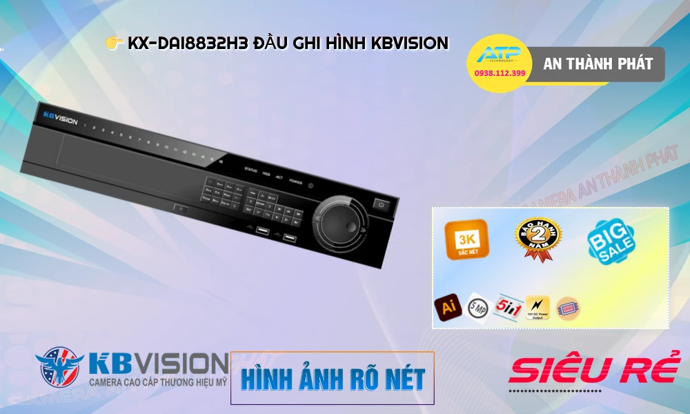 KX-DAi8832H3 sắc nét KBvision KX-DAi8832H3 sắc nét KBvision