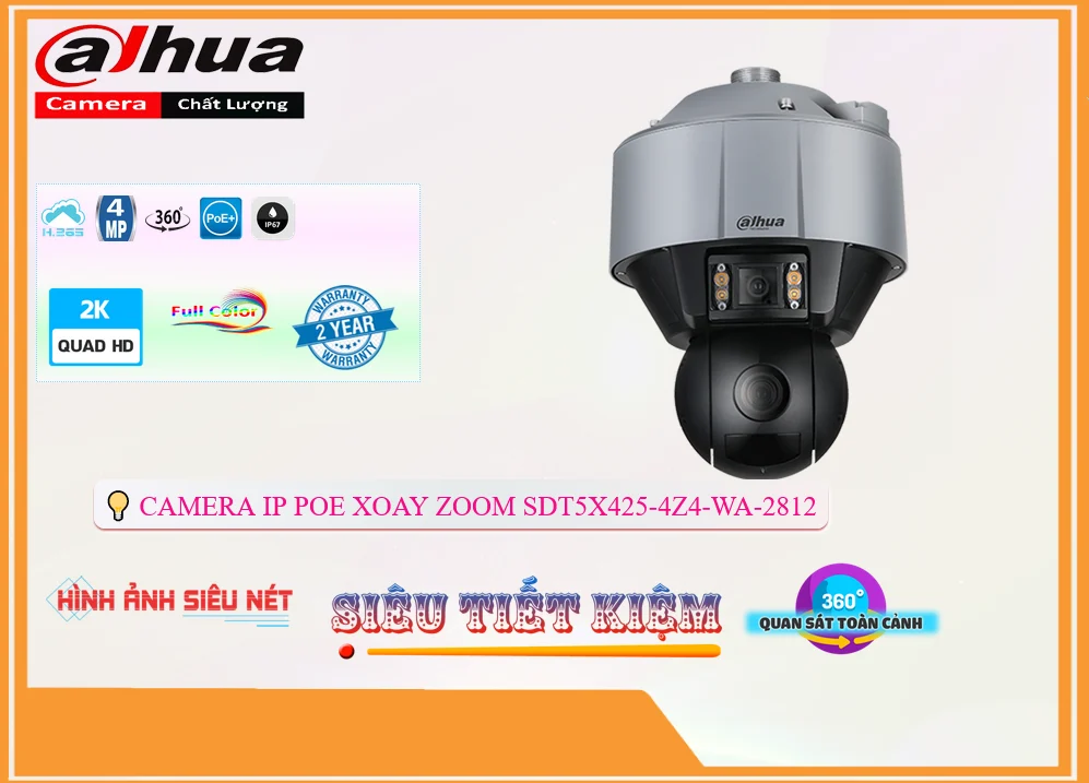 SDT5X425-4Z4-WA-2812 Camera Speed Dome 2K SDT5X425-4Z4-WA-2812 Camera Speed Dome 2K