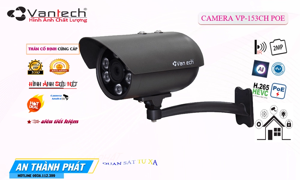✲  Camera Cấp Nguồ Qua Dây Mạng VP-153CH VanTech