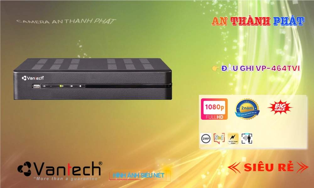 ✲ Đầu ghi VanTech VP-464TVI Tiết Kiệm ✲ Đầu ghi VanTech VP-464TVI Tiết Kiệm