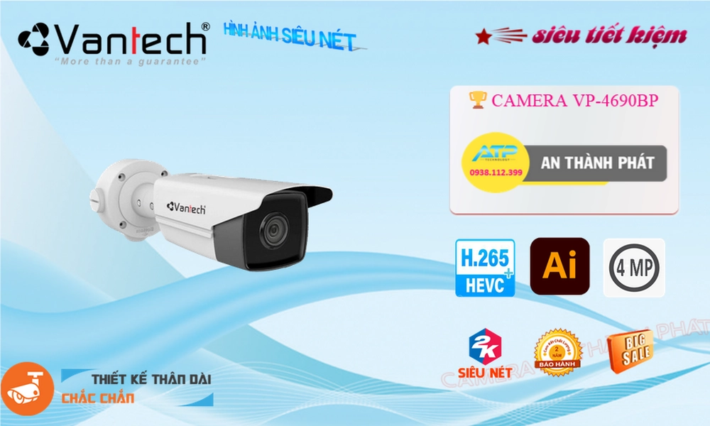 VP-4690BP IP POE Camera Giá Rẻ VanTech