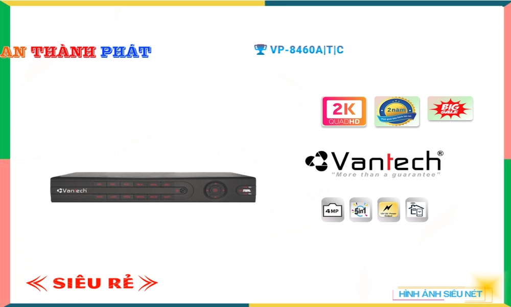 Đầu Ghi Camera VP-8460A|T|C VanTech Giá rẻ Đầu Ghi Camera VP-8460A|T|C VanTech Giá rẻ